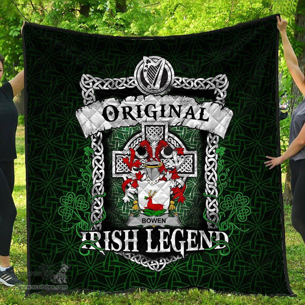Irish Bowen Coat of Arms Family Crest Ireland Quilt Original Irish Legend Quilt