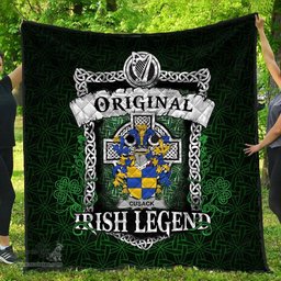 Irish Cusack Coat of Arms Family Crest Ireland Quilt Original Irish Legend Quilt
