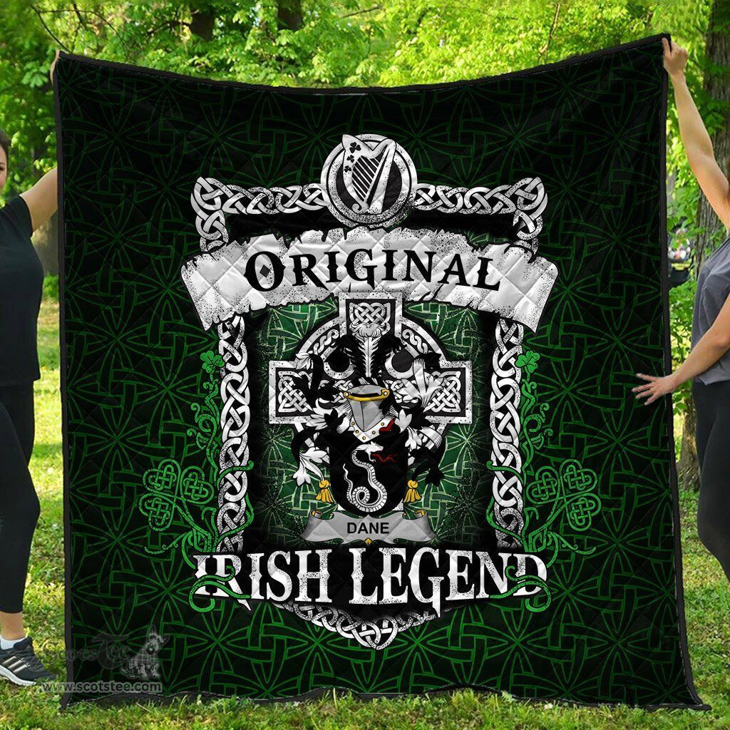 Irish Dane or O'Dane Coat of Arms Family Crest Ireland Quilt Original Irish Legend Quilt