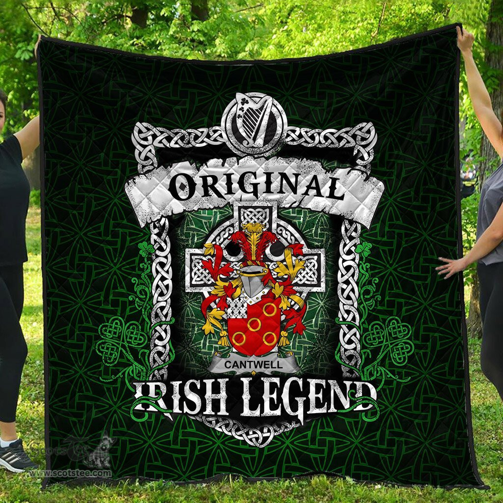 Irish Cantwell Coat of Arms Family Crest Ireland Quilt Original Irish Legend Quilt
