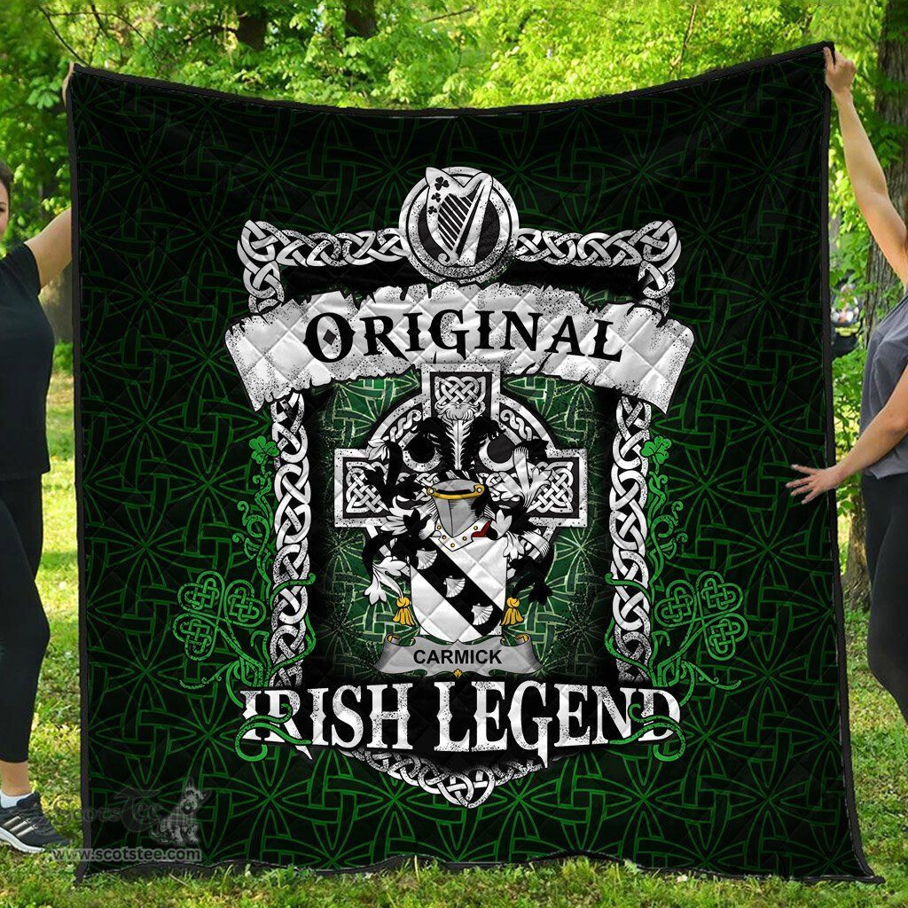 Irish Carmick Coat of Arms Family Crest Ireland Quilt Original Irish Legend Quilt