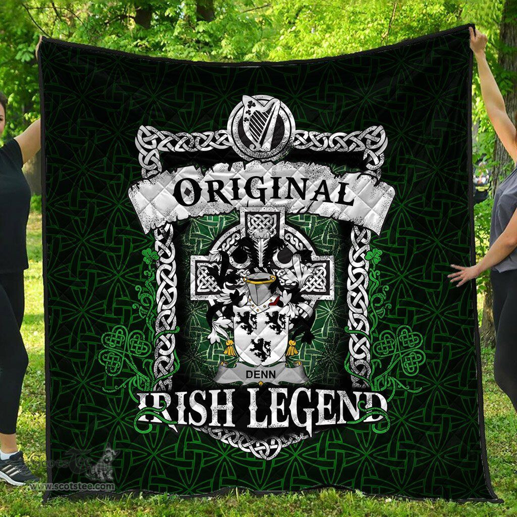 Irish Denn Coat of Arms Family Crest Ireland Quilt Original Irish Legend Quilt