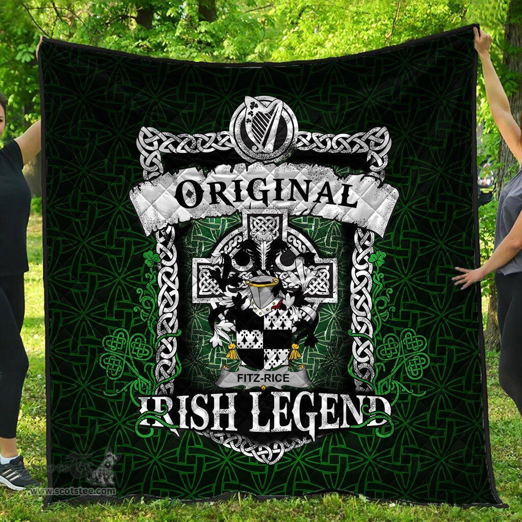 Irish Fitz-Rice Coat of Arms Family Crest Ireland Quilt Original Irish Legend Quilt