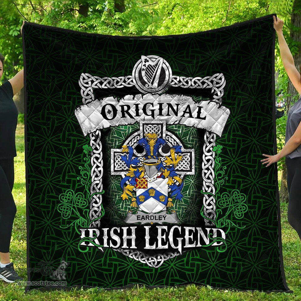 Irish Eardley Coat of Arms Family Crest Ireland Quilt Original Irish Legend Quilt