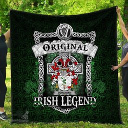 Irish Donovan or O'Donovan Coat of Arms Family Crest Ireland Quilt Original Irish Legend Quilt
