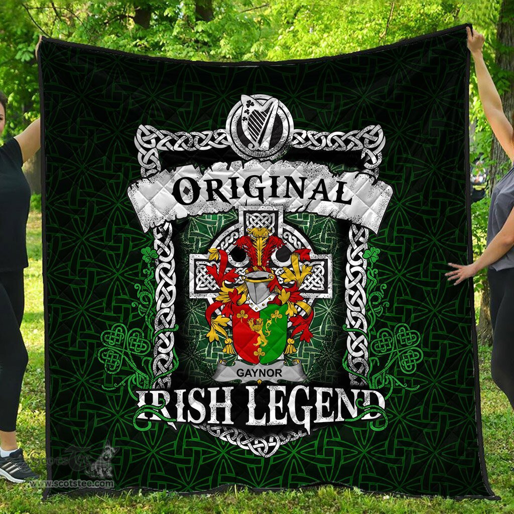 Irish Gaynor or McGaynor Coat of Arms Family Crest Ireland Quilt Original Irish Legend Quilt