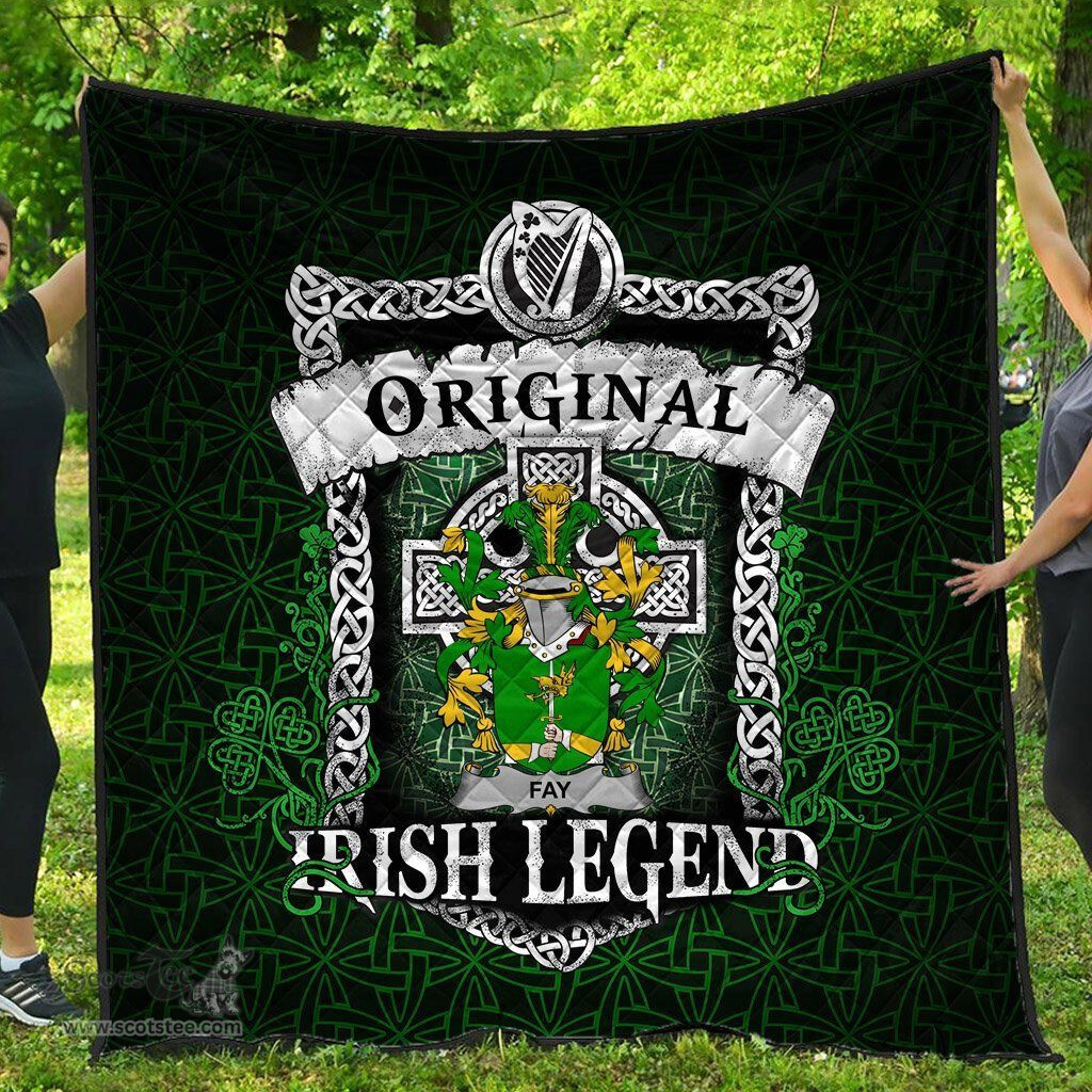 Irish Fay or O'Fee Coat of Arms Family Crest Ireland Quilt Original Irish Legend Quilt
