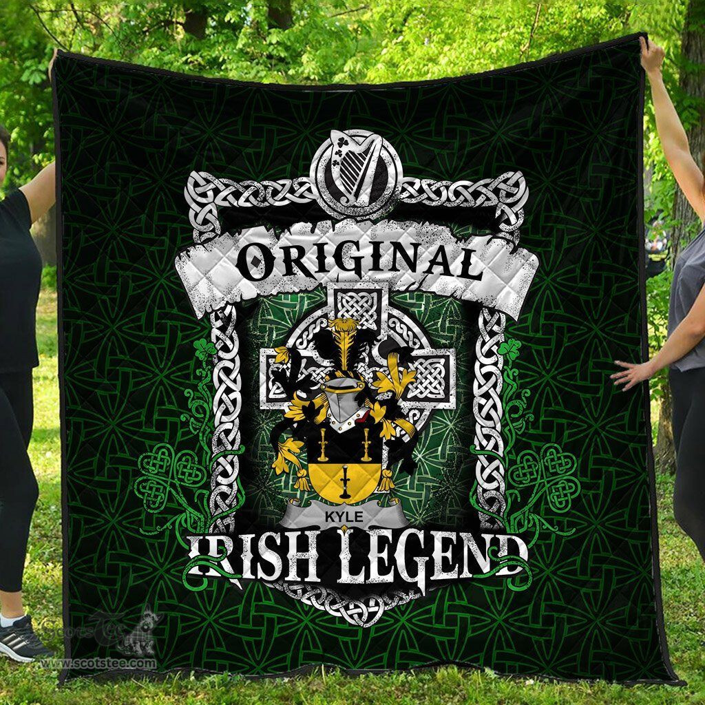 Irish Kyle Coat of Arms Family Crest Ireland Quilt Original Irish Legend Quilt