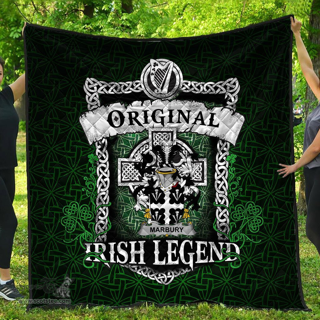 Irish Marbury Coat of Arms Family Crest Ireland Quilt Original Irish Legend Quilt