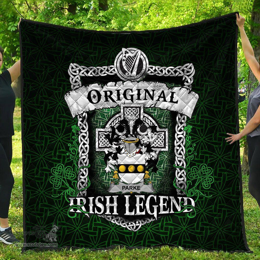 Irish Parke Coat of Arms Family Crest Ireland Quilt Original Irish Legend Quilt