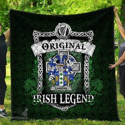 Irish Lanigan or O'Lenigan Coat of Arms Family Crest Ireland Quilt Original Irish Legend Quilt
