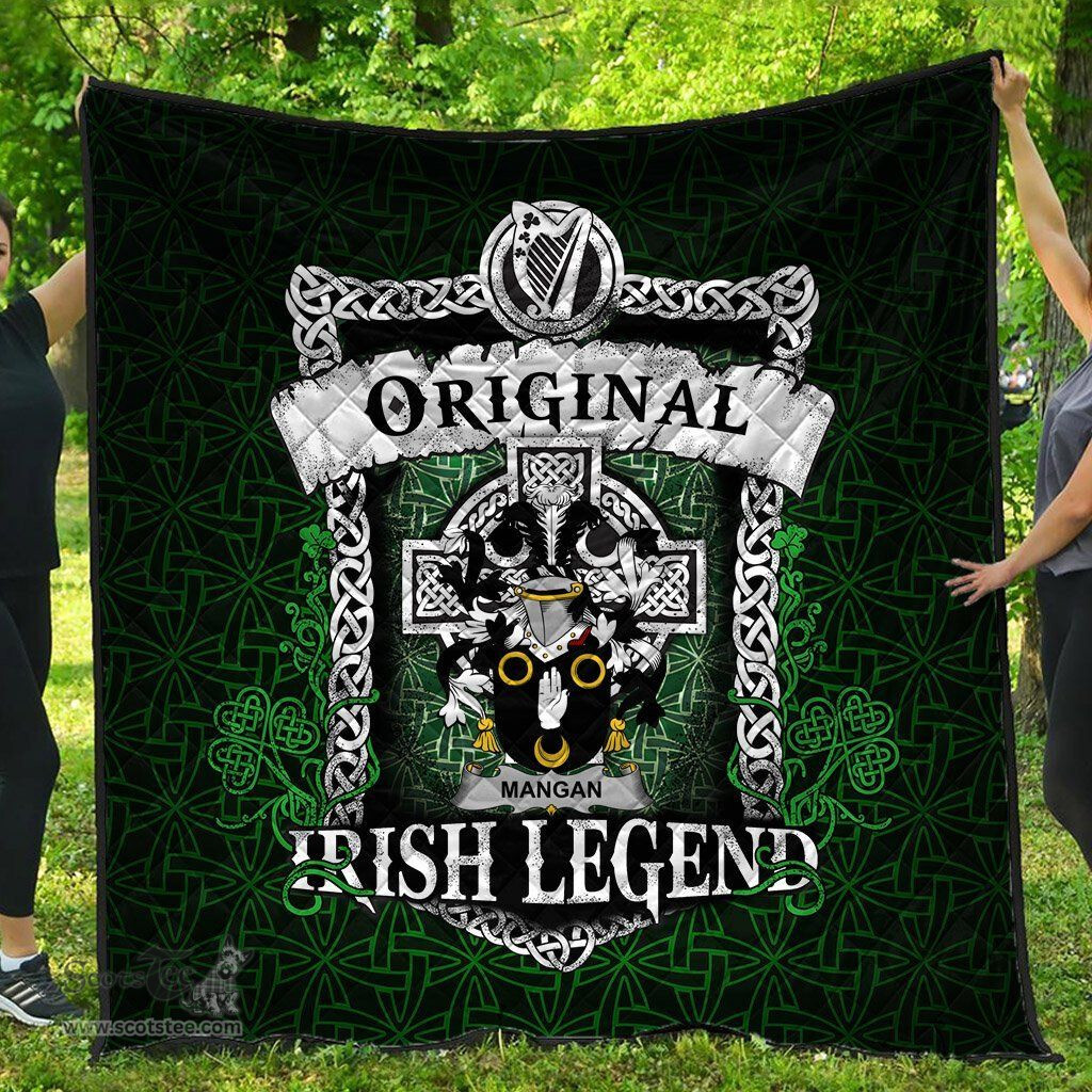 Irish Mangan or O'Mangan Coat of Arms Family Crest Ireland Quilt Original Irish Legend Quilt