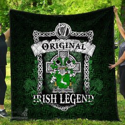 Irish McGettigan or Gethin Coat of Arms Family Crest Ireland Quilt Original Irish Legend Quilt