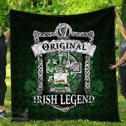 Irish Lennon or O'Lennon Coat of Arms Family Crest Ireland Quilt Original Irish Legend Quilt