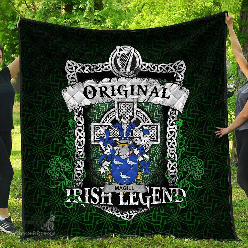 Irish Magill Coat of Arms Family Crest Ireland Quilt Original Irish Legend Quilt