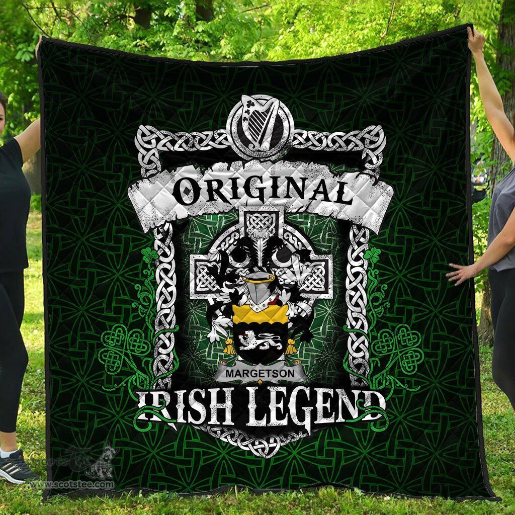 Irish Margetson Coat of Arms Family Crest Ireland Quilt Original Irish Legend Quilt