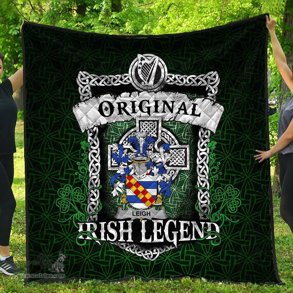 Irish Leigh or McLaeghis Coat of Arms Family Crest Ireland Quilt Original Irish Legend Quilt