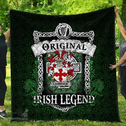 Irish Laurence Coat of Arms Family Crest Ireland Quilt Original Irish Legend Quilt