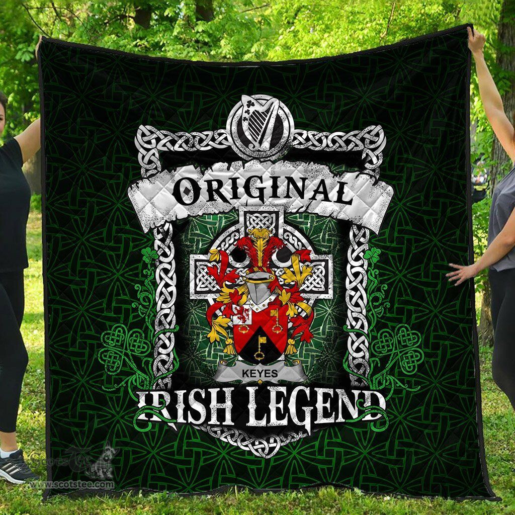 Irish Keyes Coat of Arms Family Crest Ireland Quilt Original Irish Legend Quilt