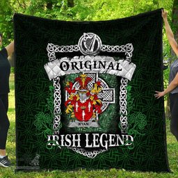 Irish Kyan or O'Kyan Coat of Arms Family Crest Ireland Quilt Original Irish Legend Quilt