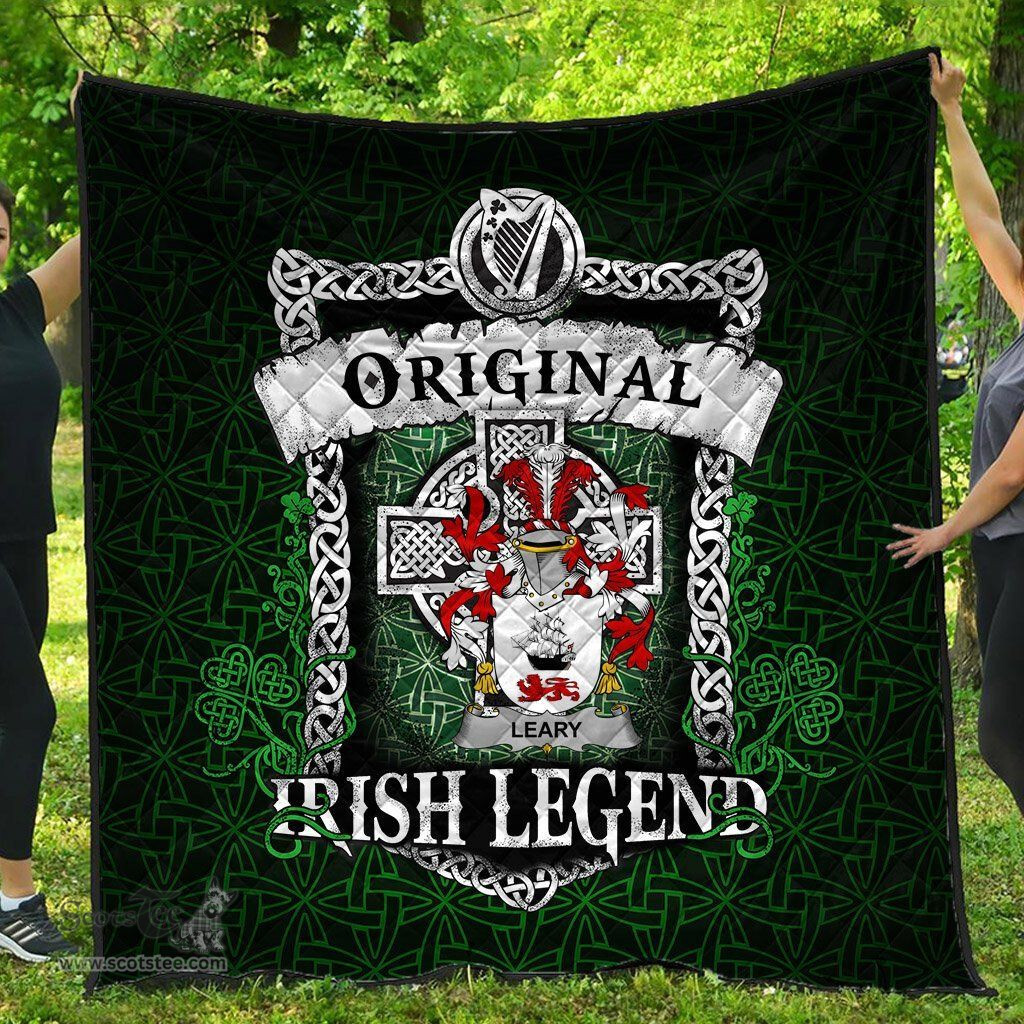 Irish Leary or O'Leary Coat of Arms Family Crest Ireland Quilt Original Irish Legend Quilt
