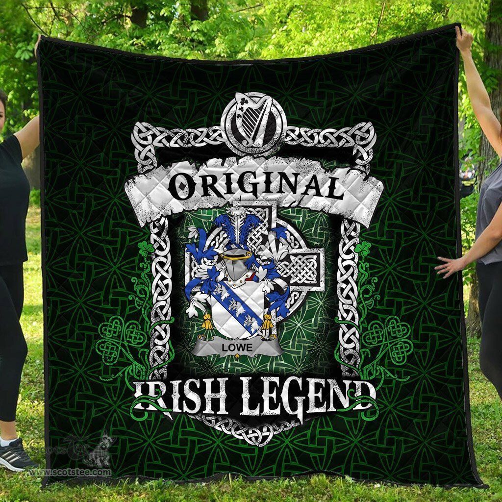 Irish Lowe Coat of Arms Family Crest Ireland Quilt Original Irish Legend Quilt