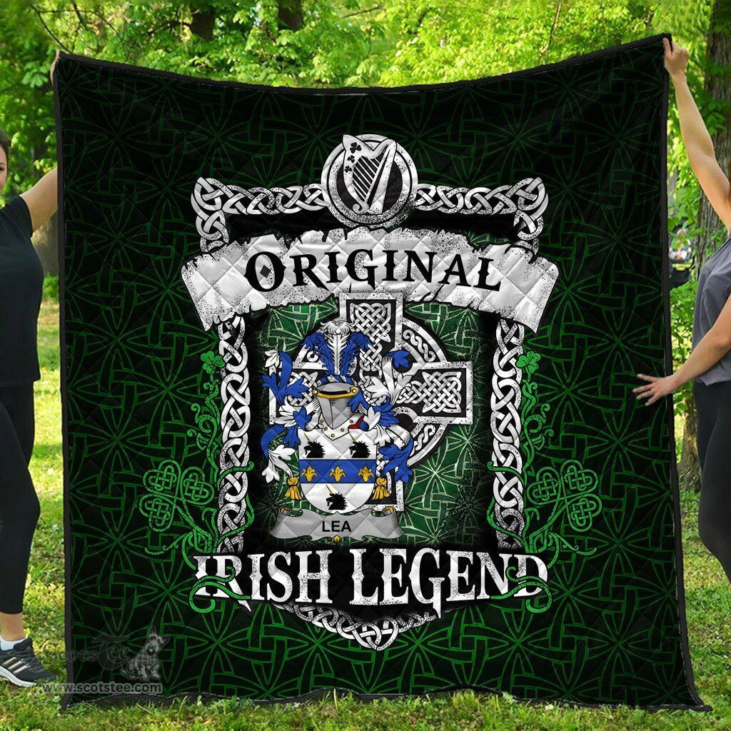 Irish Leahy or O'Lahy Coat of Arms Family Crest Ireland Quilt Original Irish Legend Quilt