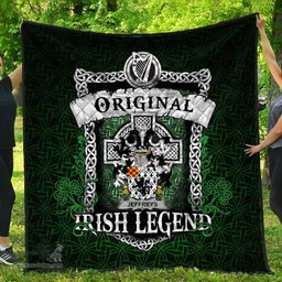 Irish Jeffreys Coat of Arms Family Crest Ireland Quilt Original Irish Legend Quilt