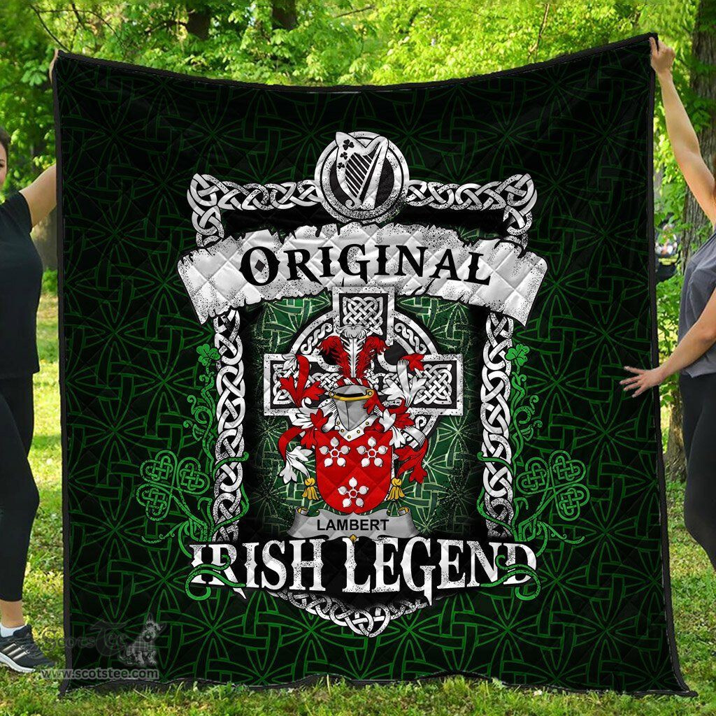 Irish Lambert Coat of Arms Family Crest Ireland Quilt Original Irish Legend Quilt