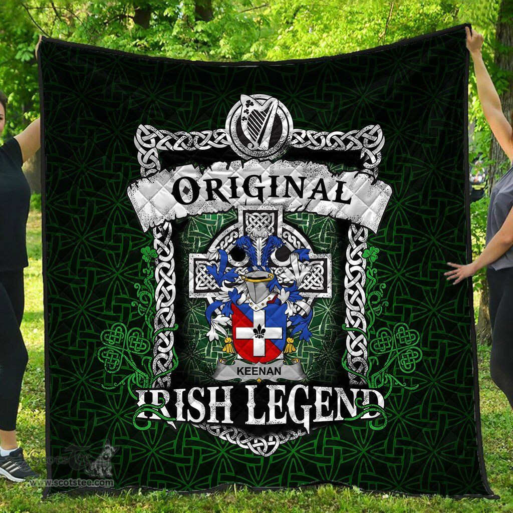 Irish Keegan or Egan Coat of Arms Family Crest Ireland Quilt Original Irish Legend Quilt