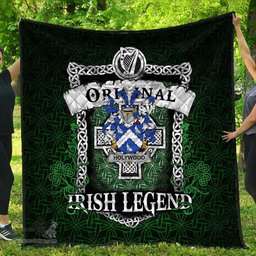 Irish Holywood Coat of Arms Family Crest Ireland Quilt Original Irish Legend Quilt