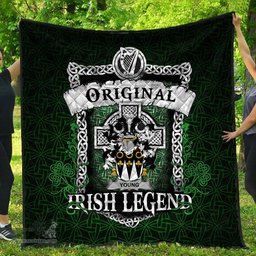 Irish Young Coat of Arms Family Crest Ireland Quilt Original Irish Legend Quilt