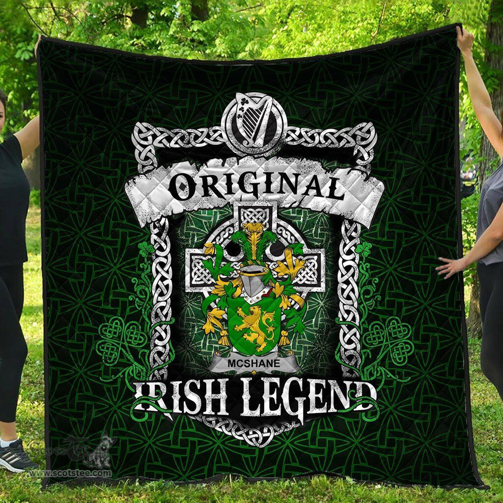 Irish Shane or McShane Coat of Arms Family Crest Ireland Quilt Original Irish Legend Quilt