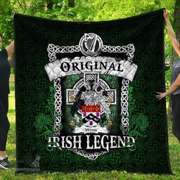 Irish Wren or Wrenn Coat of Arms Family Crest Ireland Quilt Original Irish Legend Quilt