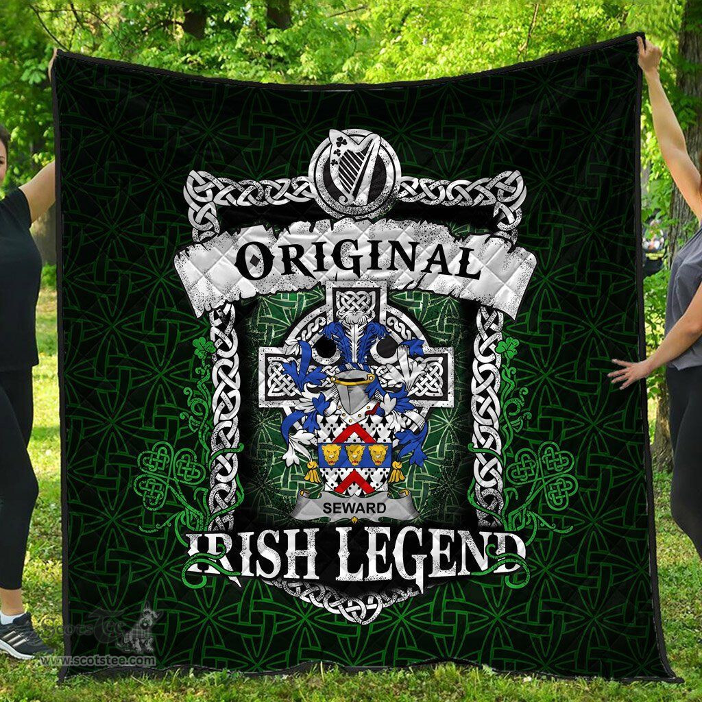 Irish Seward Coat of Arms Family Crest Ireland Quilt Original Irish Legend Quilt