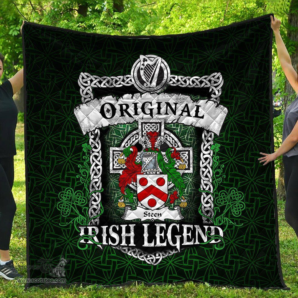 Irish Steen Coat of Arms Family Crest Ireland Quilt Original Irish Legend Quilt