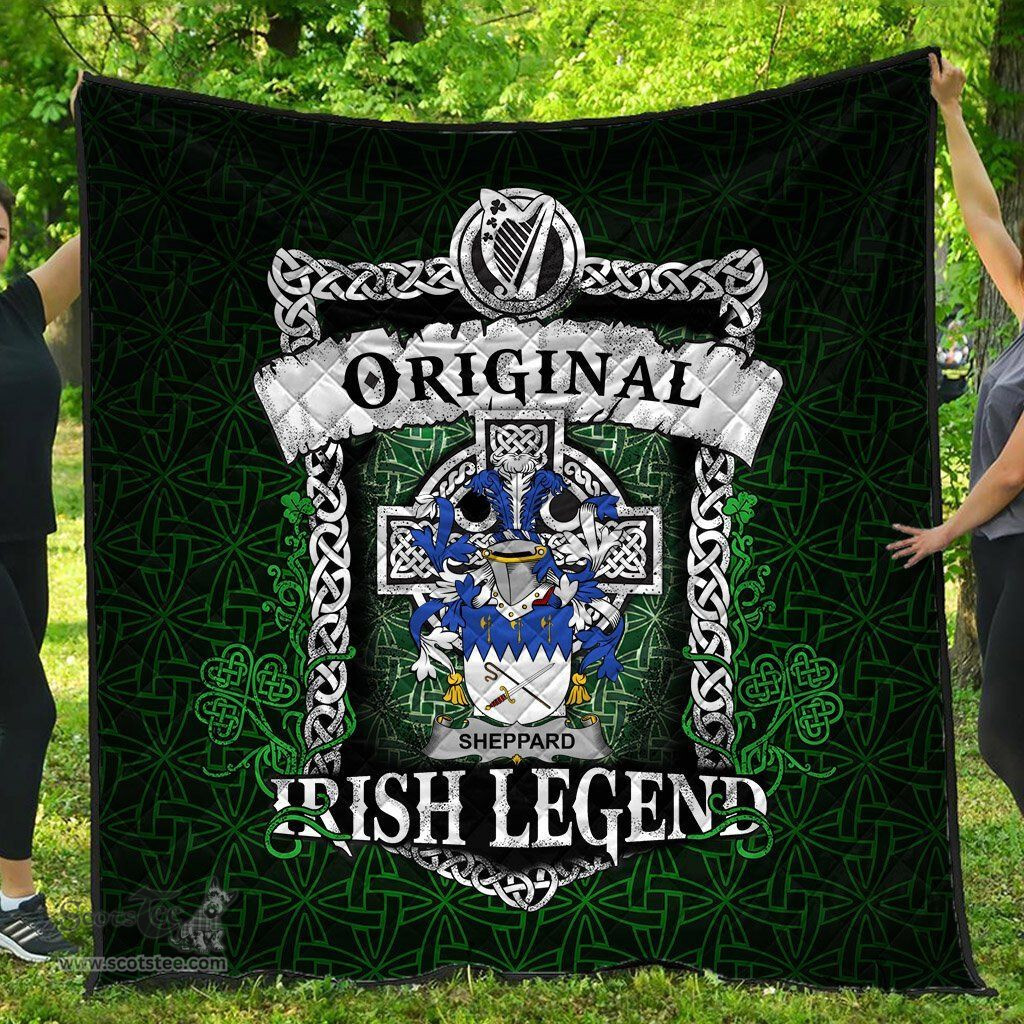 Irish Sheppard Coat of Arms Family Crest Ireland Quilt Original Irish Legend Quilt