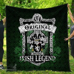 Irish Westropp Coat of Arms Family Crest Ireland Quilt Original Irish Legend Quilt