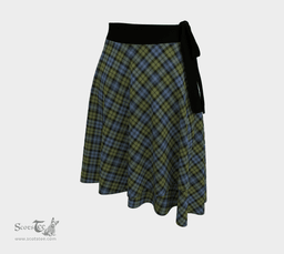 Scottish Campbell Faded Clan Tartan Classic Wrap Skirt