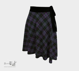 Scottish Clergy Green Clan Tartan Classic Wrap Skirt