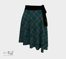 Scottish Cockburn Ancient Clan Tartan Classic Wrap Skirt