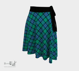 Scottish Flower Of Scotland Clan Tartan Classic Wrap Skirt