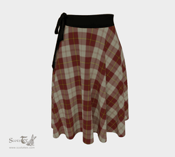 Scottish Cunningham Burgundy Dancers Clan Tartan Classic Wrap Skirt