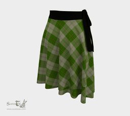 Scottish Cunningham Dress Green Dancers Clan Tartan Classic Wrap Skirt