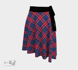 Scottish Graham of Menteith Red Clan Tartan Classic Wrap Skirt