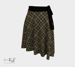 Scottish Graham of Menteith Weathered Clan Tartan Classic Wrap Skirt