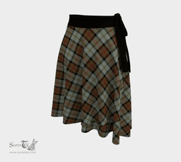 Scottish MacLeod of Harris Weathered Clan Tartan Classic Wrap Skirt