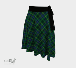 Scottish Stewart Hunting Modern Clan Tartan Classic Wrap Skirt