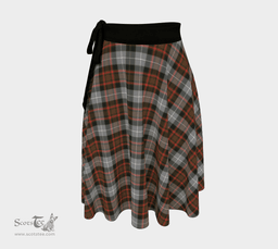 Scottish MacRae Hunting Weathered Clan Tartan Classic Wrap Skirt