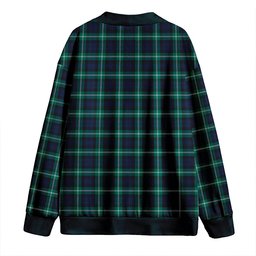 Scottish Baillie of Polkemmet Modern Clan Crest Tartan V neck Knitted Fleece Cardigans